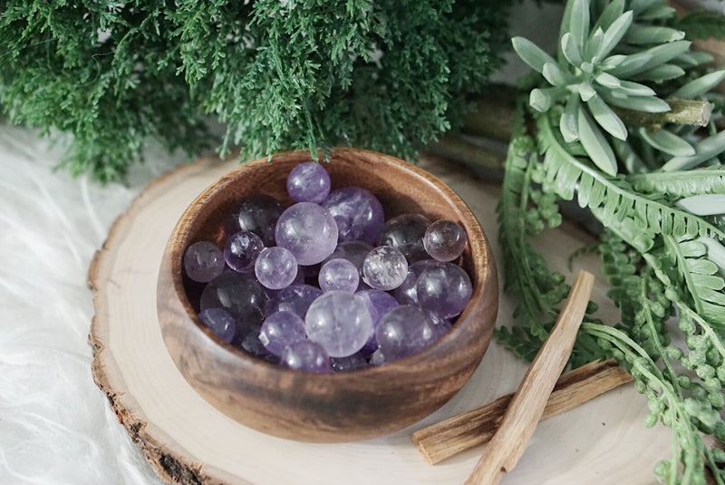 Light Amethyst Mini Spheres for Protection & Healing