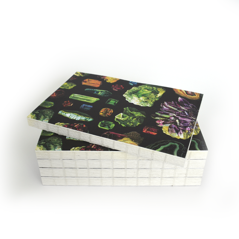 Vintage Illustrated Crystals & Minerals Notebook