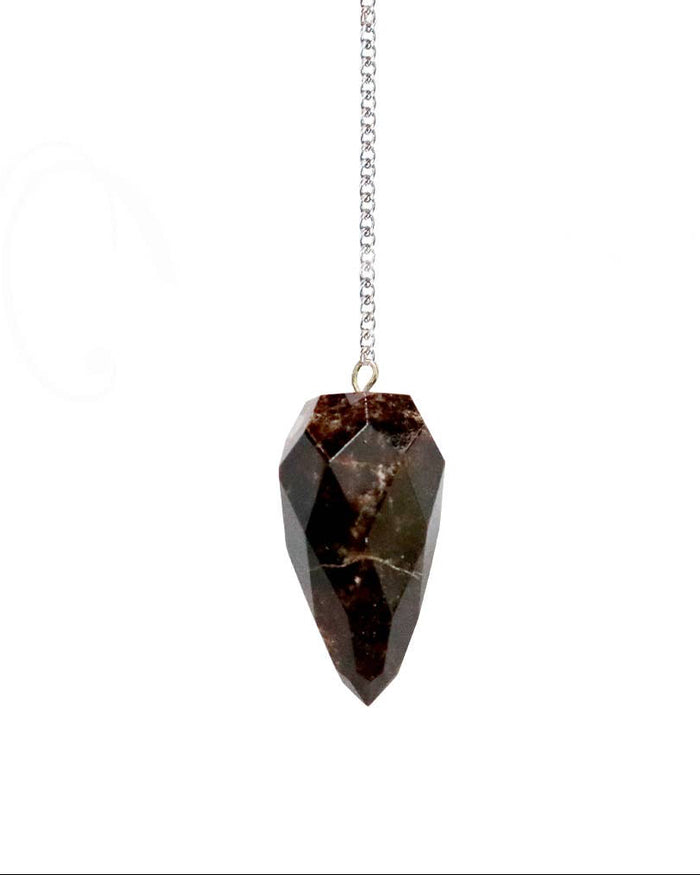 Faceted Pyrope Garnet Pendulum