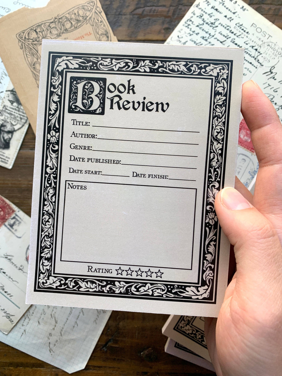 Reader's Book Review Notepad