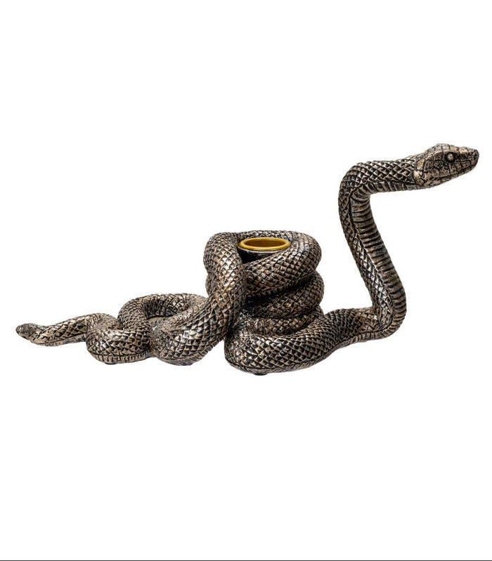 Bronze Snake Candle Holder 
