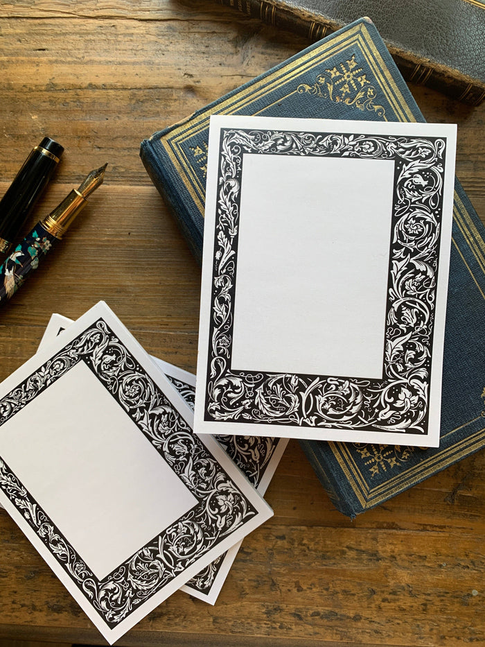 Winding Floral Border Notepad
