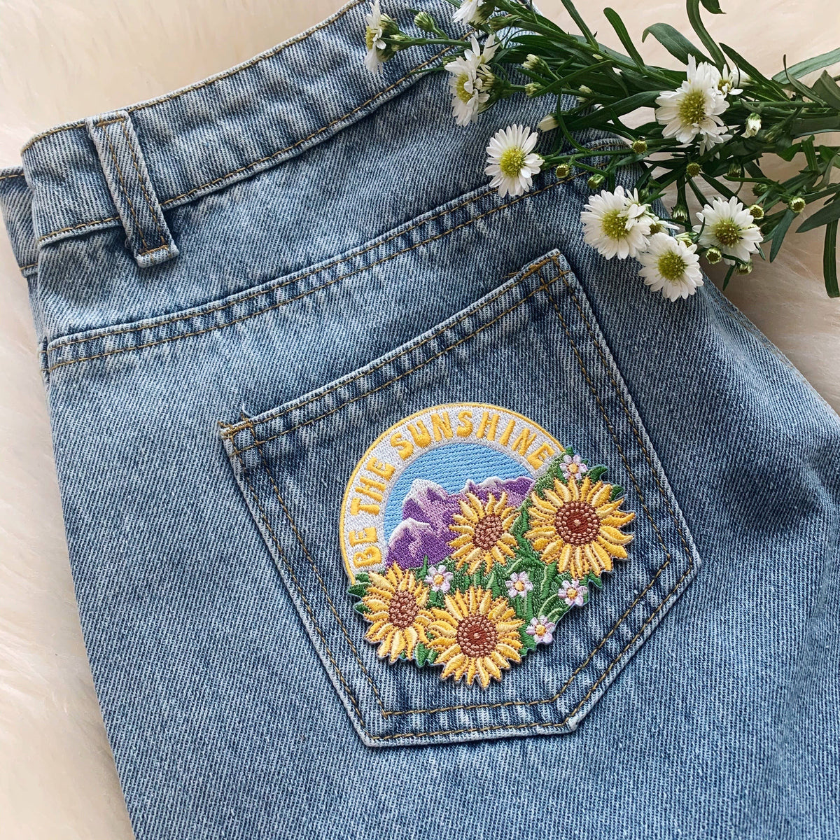 Be the Sunshine Sunflower Embroidered Patch