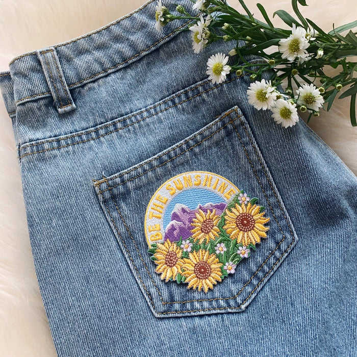 Be the Sunshine Sunflower Embroidered Patch