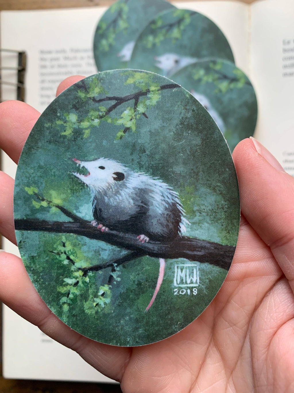 Opossum's Screech Matte Vinyl Sticker