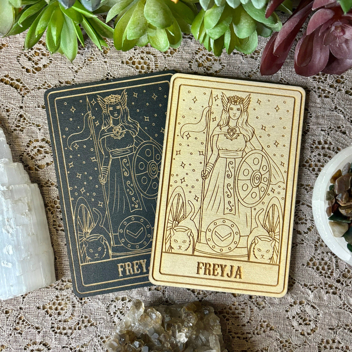 Freyja Deity Card | Altar Decor | Wall Art Shelf Leaner
