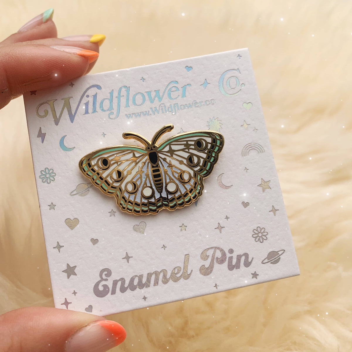 Lunar Butterfly Enamel Pin