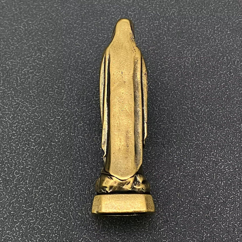 Small Brass Virgin Mary Decoration