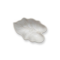 White Stoneware Leaf Bowl