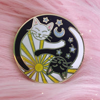 Sun & Moon Cats Enamel Pin