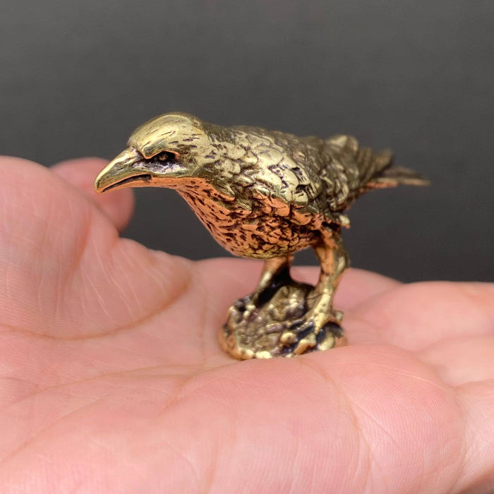 Brass Crow Decoration