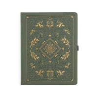 Storybook In Vintage Olive Dot Grid Notebook