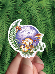 Matsutake Moon Mini Vinyl Sticker