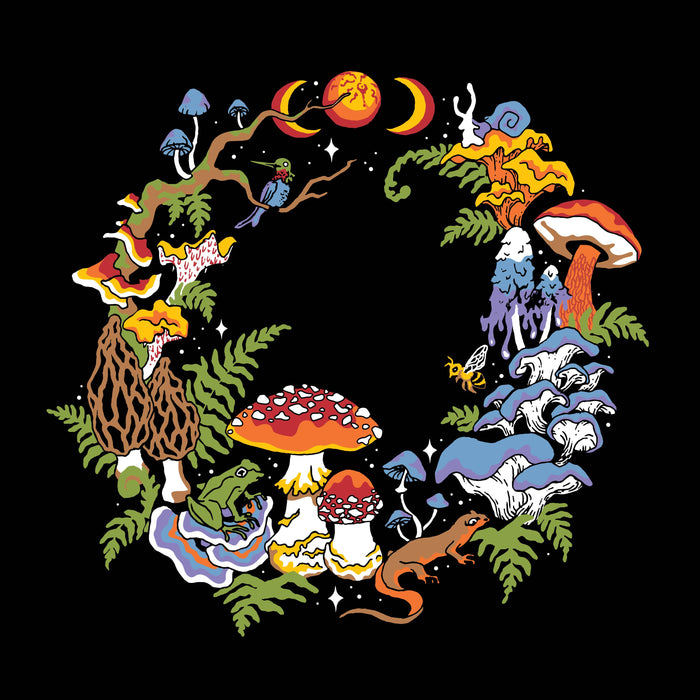 Mushroom Fairy Wreath Vinyl Sticker