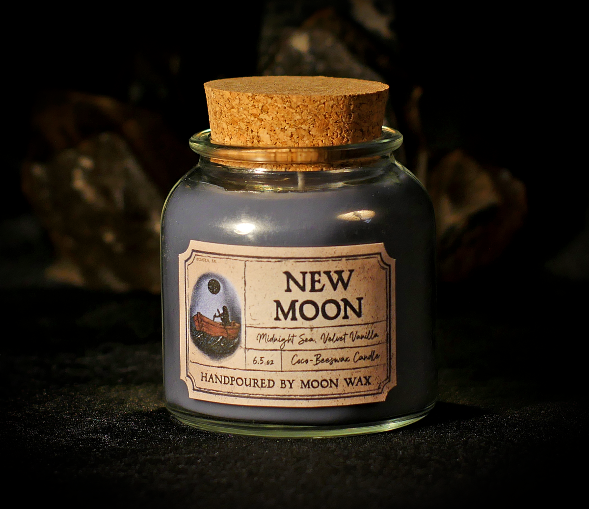 New Moon Beeswax Scented Candle