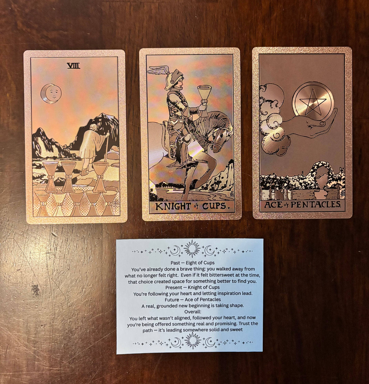 Past, Present, Future: Three Card Tarot Reading