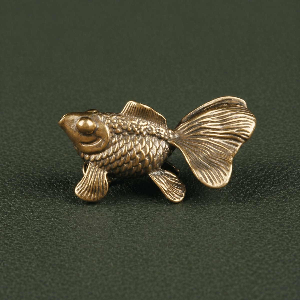 Antique Brass Goldfish Figurine