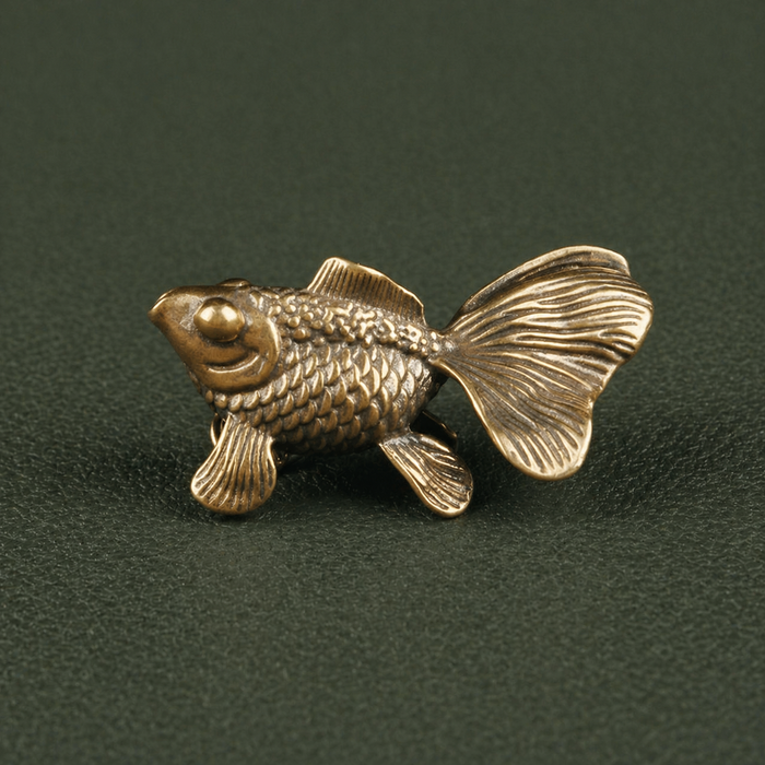 Antique Brass Goldfish Figurine