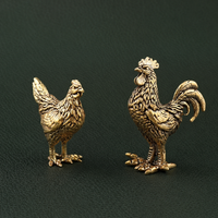 Solid Brass Chicken Figurine