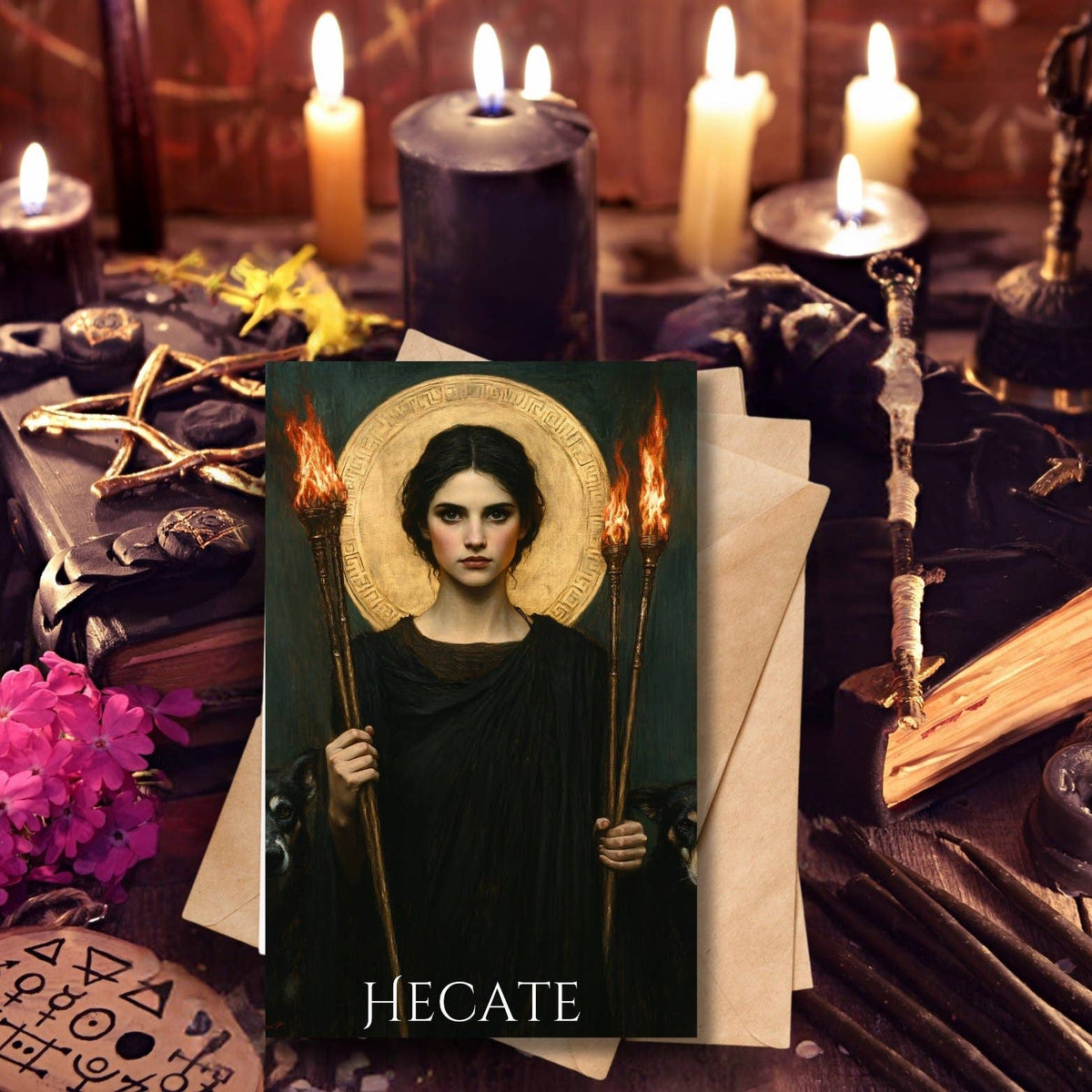 Dark Goddess Greeting Cards