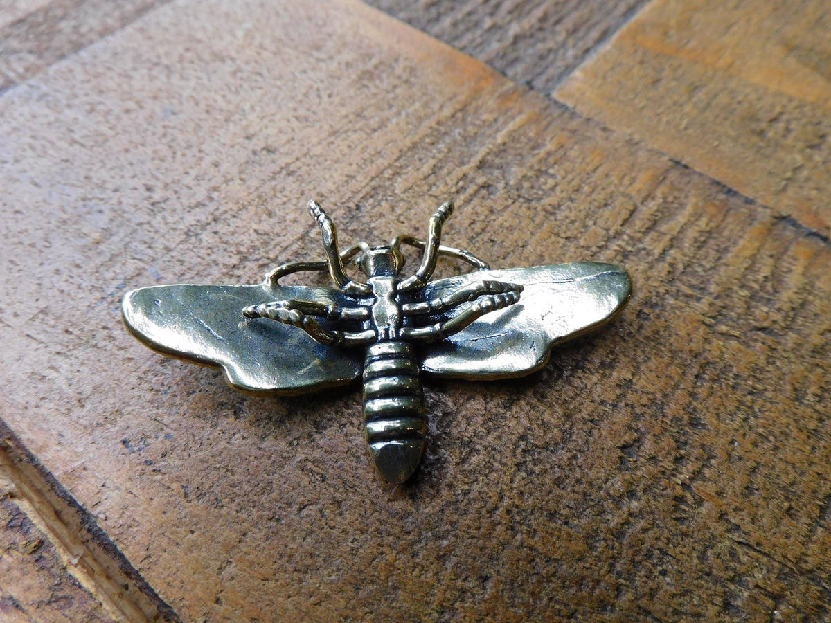 Brass Moth Figurine