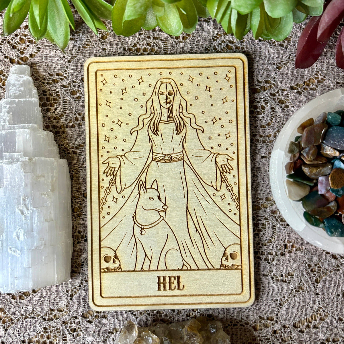 Hel Deity Card | Altar Decor | Wall Art | Shelf Leaner