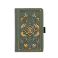 Storybook In Vintage Olive Dot Grid Notebook