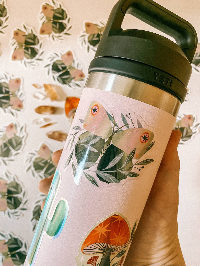 Botanical Moth Vinyl Sticker