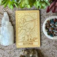 Artemis Deity Card | Altar Decor | Wall Art Shelf Leaner