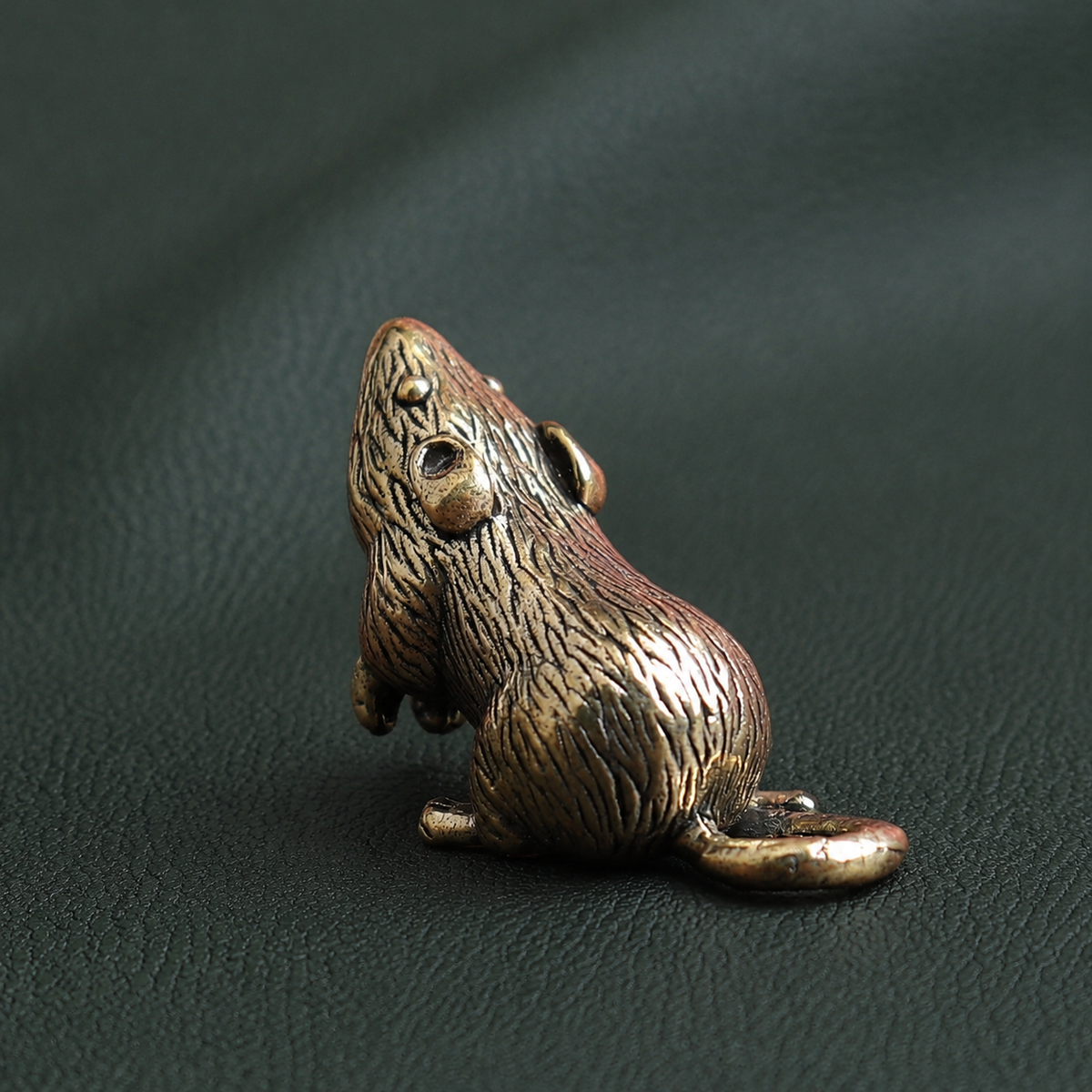 Solid Brass Rat Figurine