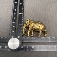 Brass Elephant with Long Tusks Figurine
