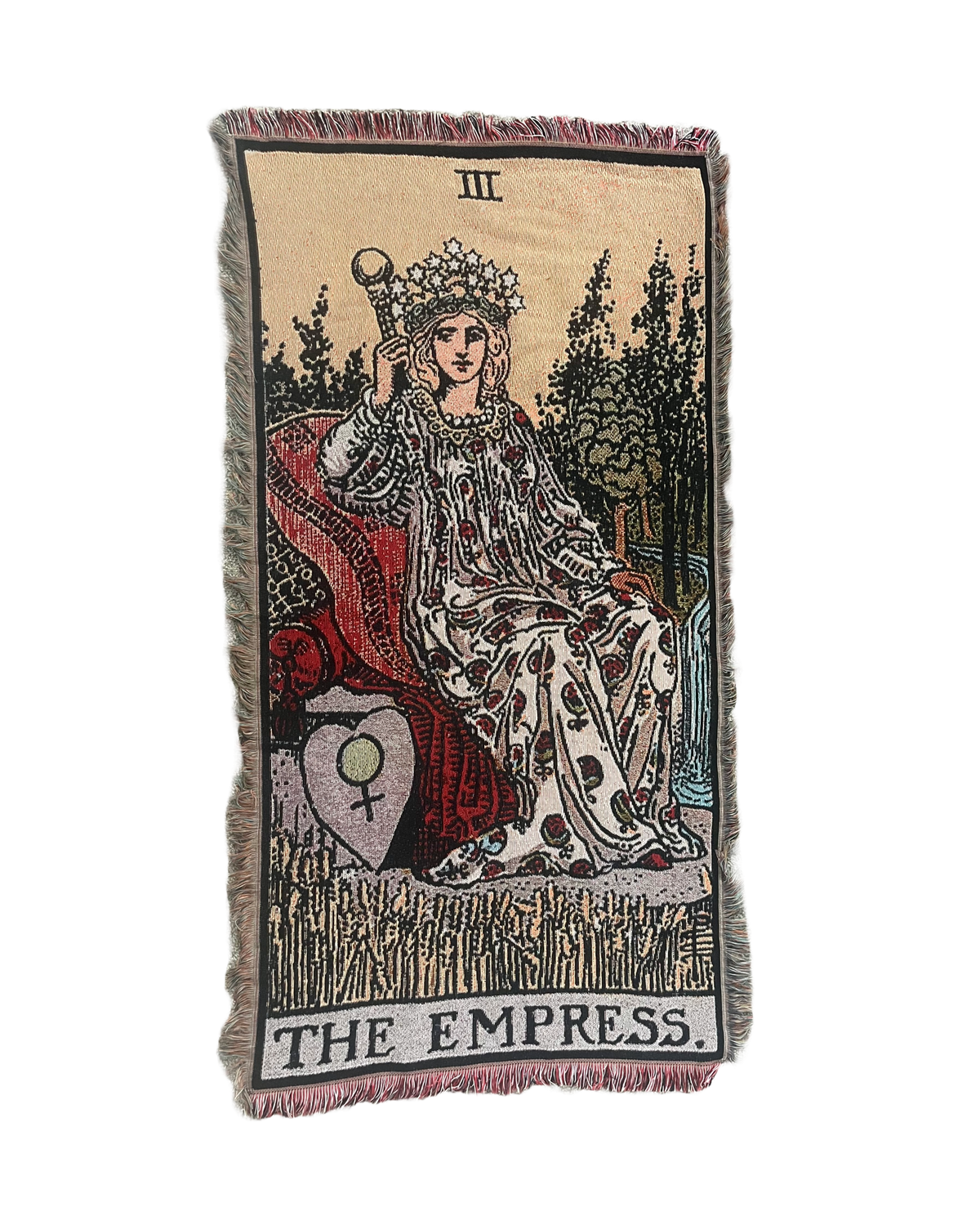 Empress Tarot Card Throw Blanket