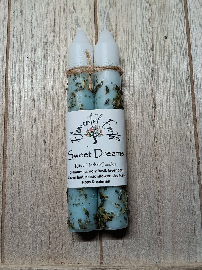 Sweet Dreams Herbal Ritual Candles | Rest, Peace & Dreamwork