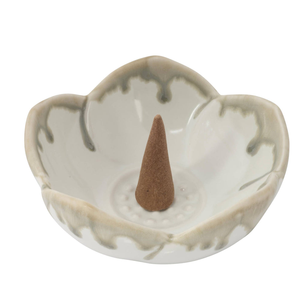 Ceramic Lotus Incense Dish