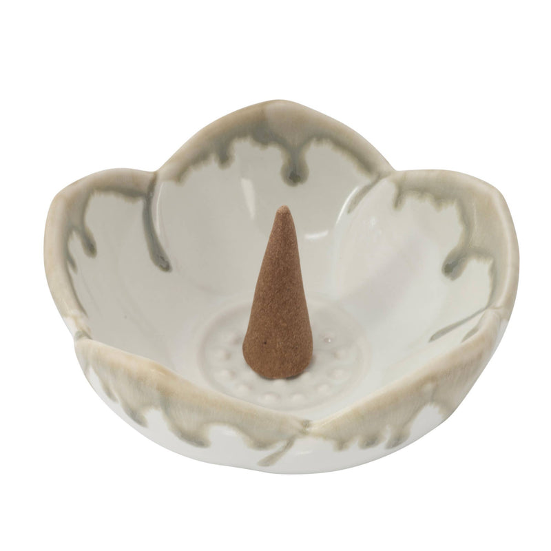Ceramic Lotus Incense Dish