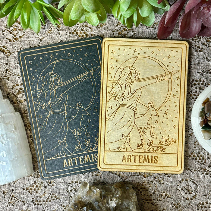Artemis Deity Card | Altar Decor | Wall Art Shelf Leaner