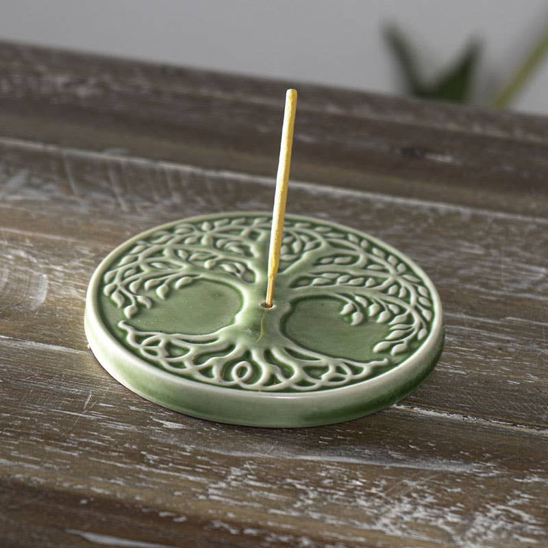 Tree of Life Ceramic Incense Burner