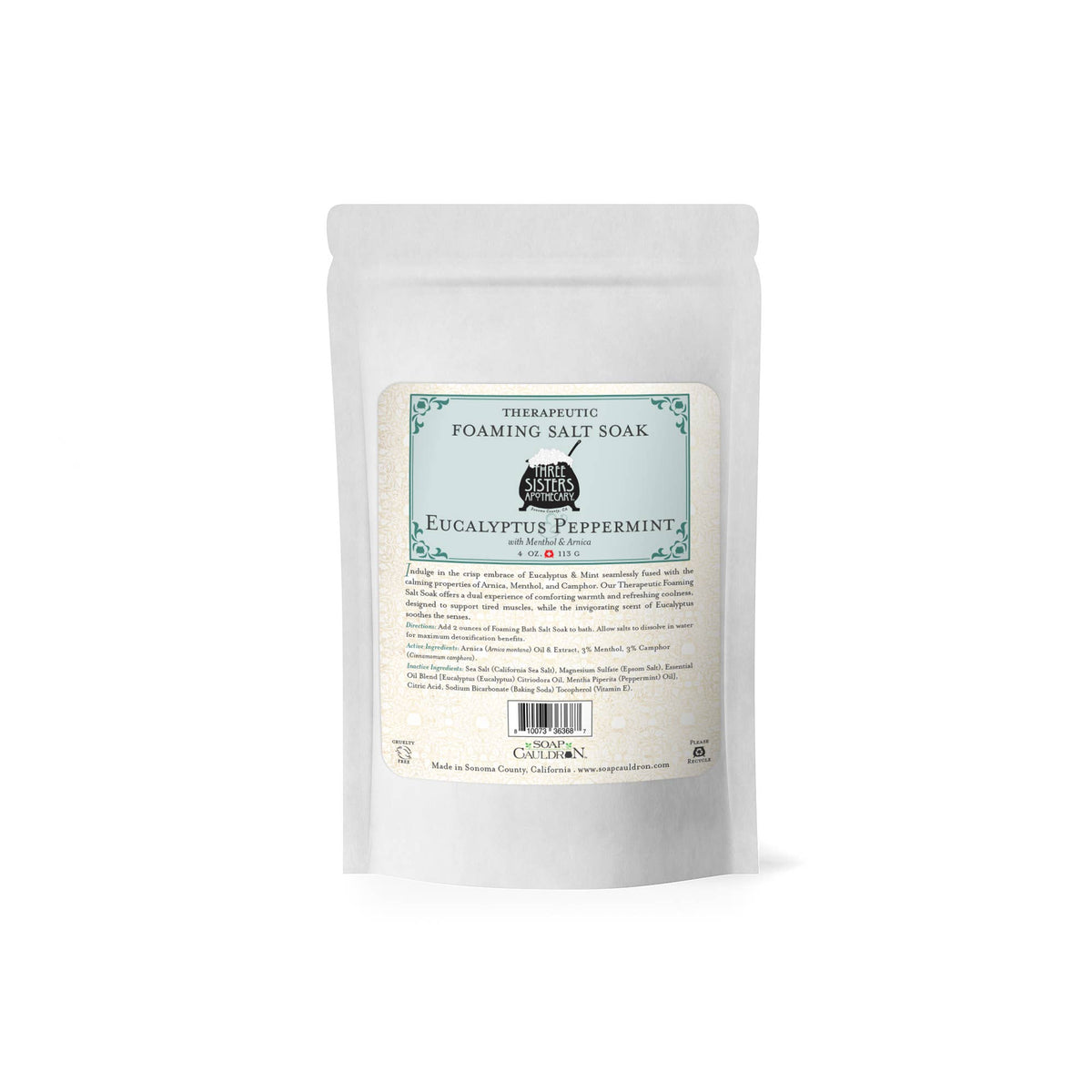 Eucalyptus & Peppermint Foaming Bath Salt Soak