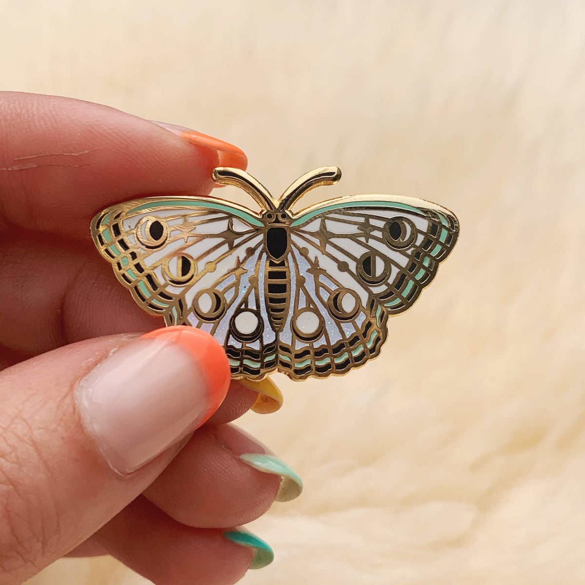 Lunar Butterfly Enamel Pin