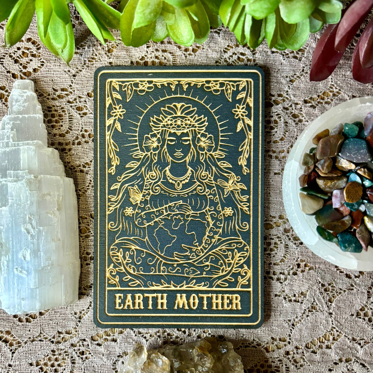 Earth Mother Deity Card | Altar Decor | Wall Art