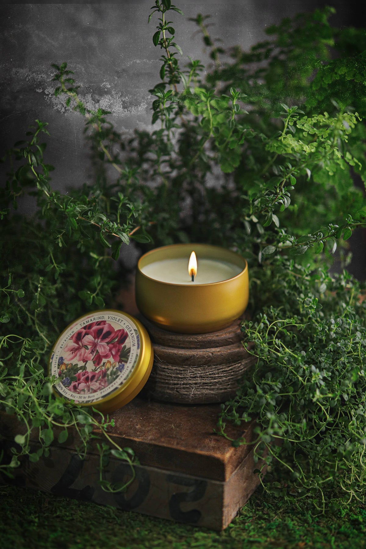 Tamarind, Violet + Geranium Candle