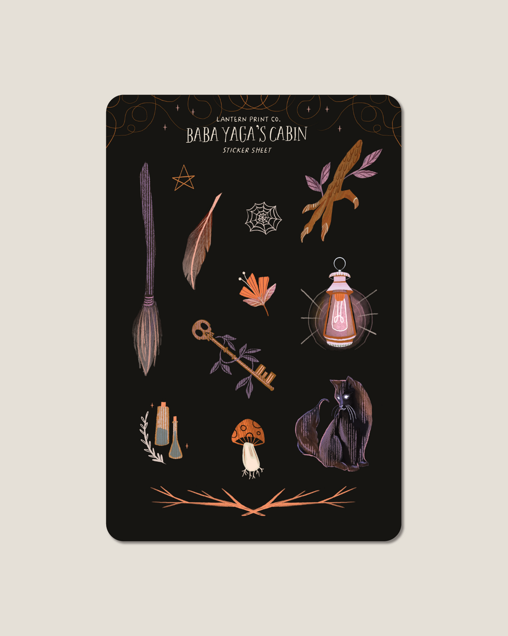 Baba Yaga's Cabin Vinyl Sticker Sheet