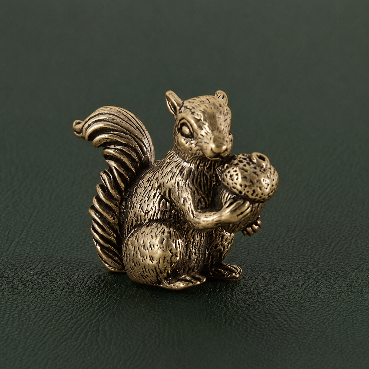 Solid Brass Squirrel Figurine