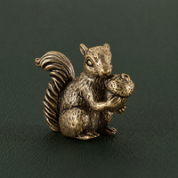 Solid Brass Squirrel Figurine