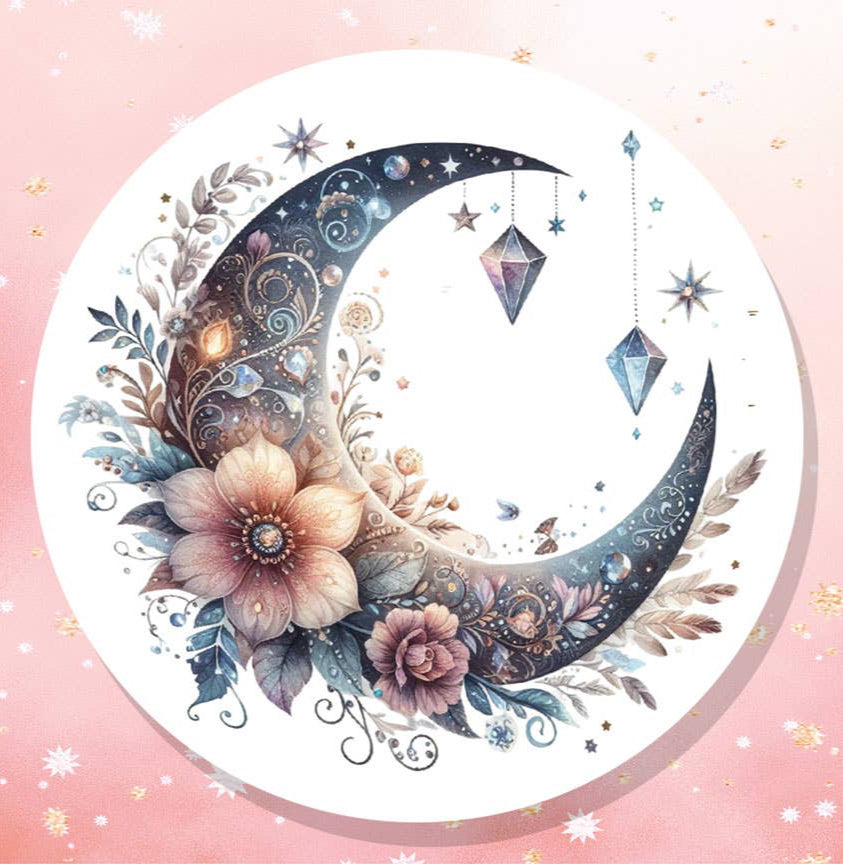 Moon Dream with Pendulums Vinyl Sticker