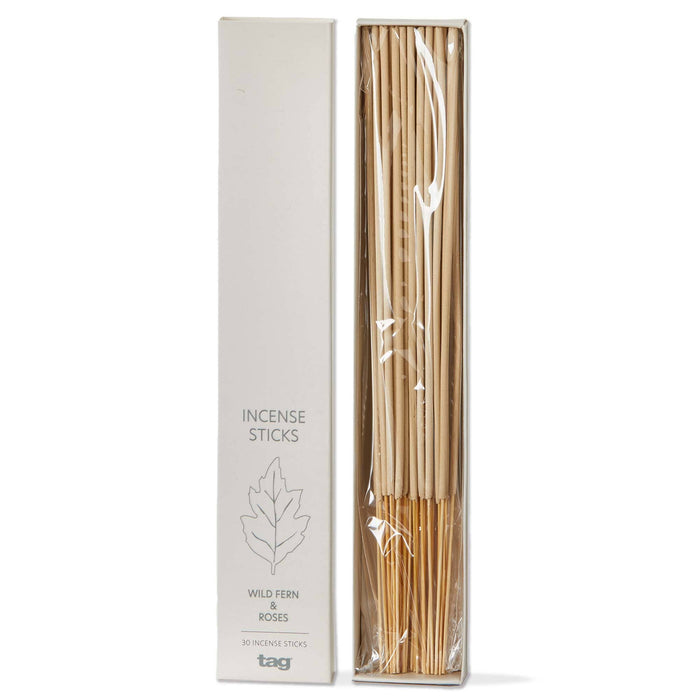 Wild Fern & Roses Incense Sticks - Set of 30 Sticks