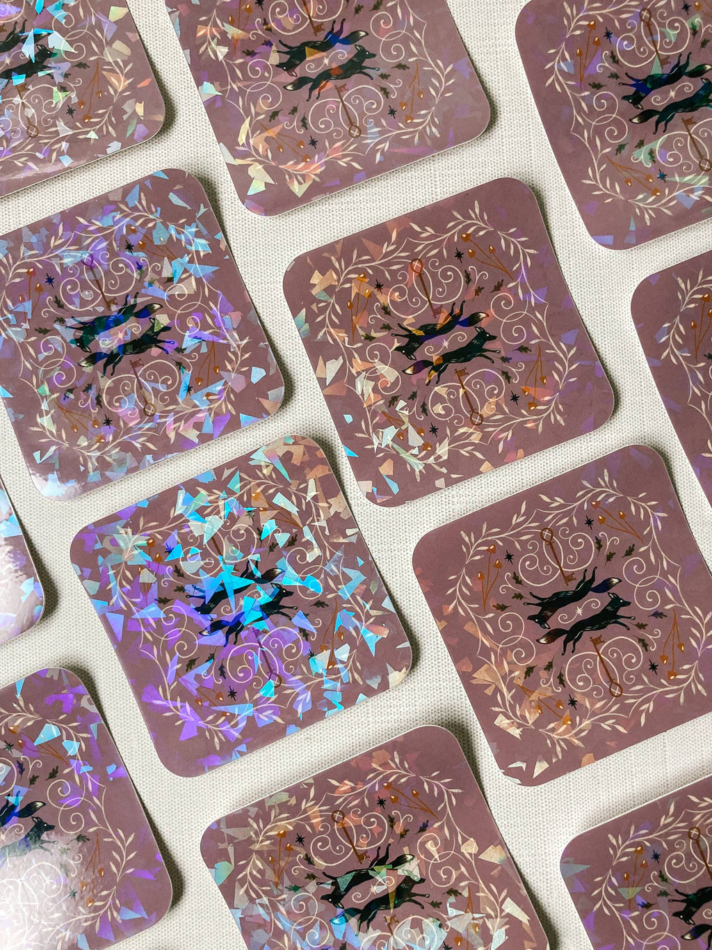 Fox Manor Holographic Vinyl Sticker