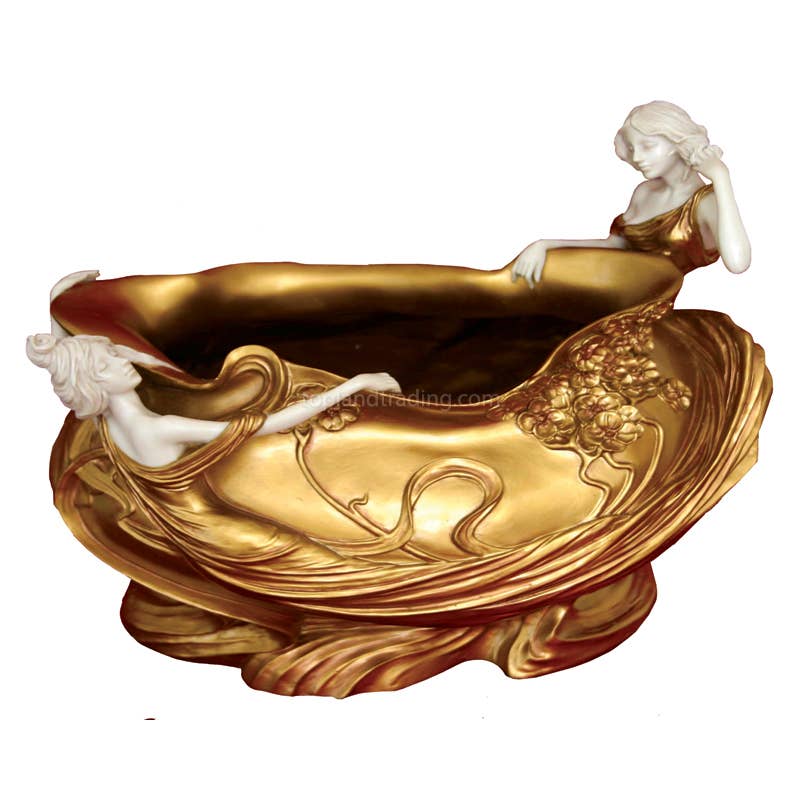 Golden Hour Art Nouveau Inspired Decorative Bowl
