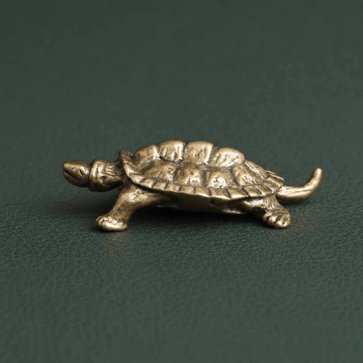 Antique Brass Money Turtle Figurine