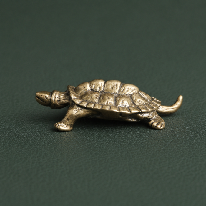 Antique Brass Money Turtle Figurine